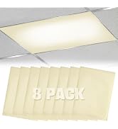 Biubee Fluorescent Light Covers with 10 Strong Magnets - 8 Pack Magnetic Light Covers Filter for ...