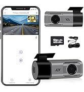 XYBkey Dash Cam KH1, Car Dash Cam HD 4K Camera with 64GB Card Smart DashCam Front Built-in WiFi 1...