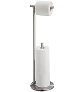 Free Standing Toilet Paper Holder Stand with Reserve, Bathroom Tissue Dispenser Paper Roll Storag...