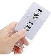 Pawfly Vertical Badge Holder 5 Pack Clear Front Plastic 1-Card ID Protector with Thumb Slot