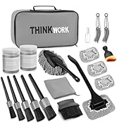THINKWORK Windshield Cleaner Tool, Car Interior Cleaning Kit, Car Detailing Kit Interior Cleaner ...