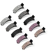 CWJCYTNSN 10 Pcs Small Rhinestone Hair Clips for women Mixcolor Hair Clips for Styling Cute Makeu...