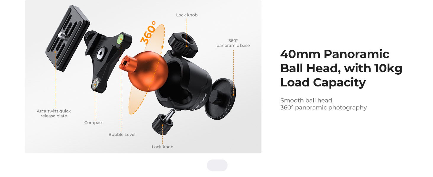 63" Aluminum Travel Tripod for Camera with Phone Holder