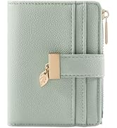 Pomelo Best Small Wallet Women RFID Blocking Bifold Soft Leather Card Holder with ID Window Zippe...