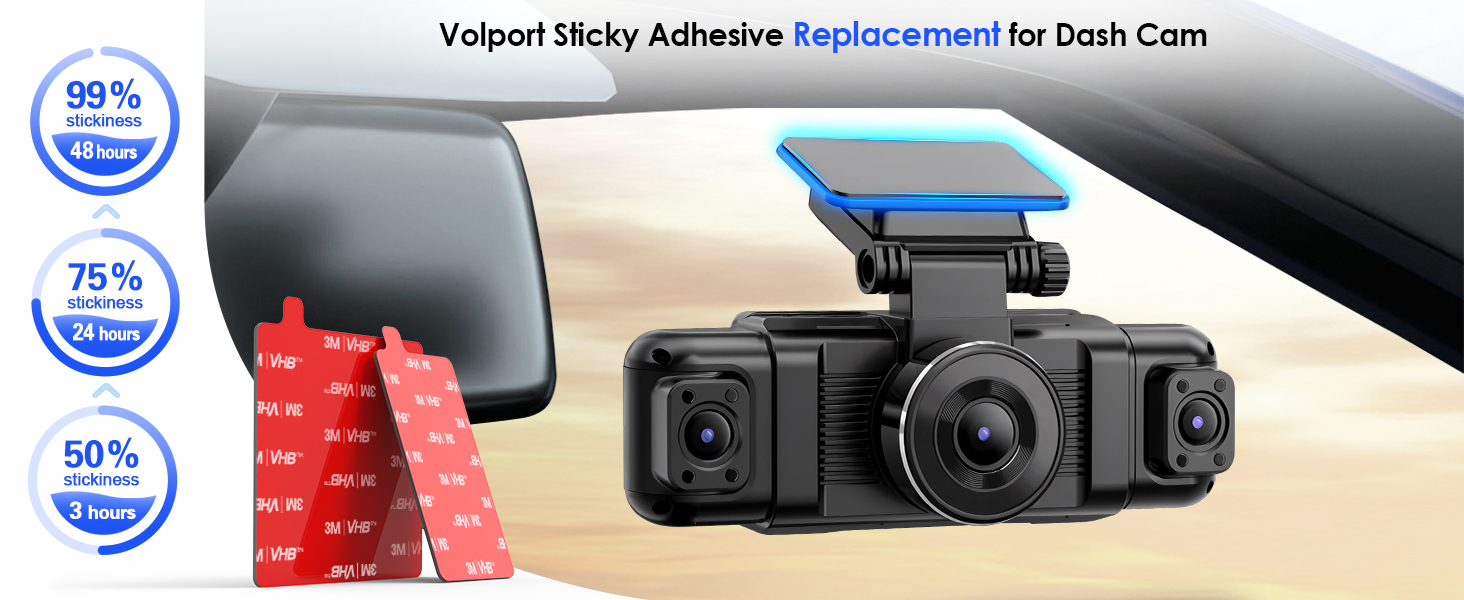 dash cam adhesive pad 3m double sided tape for dashcam