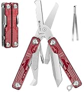 BIBURY Mini Keychain Multitool Scissors BI2061R, 9 in 1 Multitool EDC Scissors with Screwdriver, ...