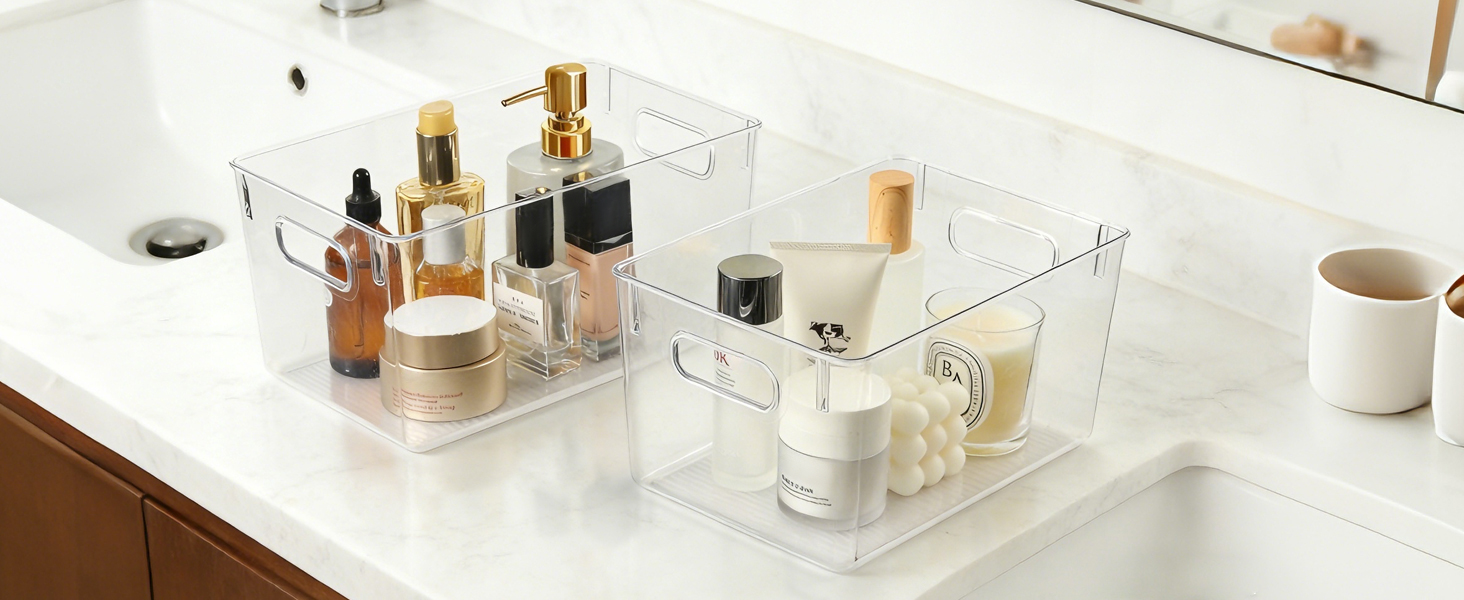 bathroom organizer bins