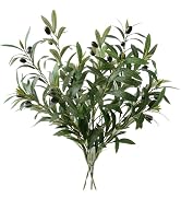 Leftover 3PCS 23.6Inch Faux Olive Branches for Vase,Artificial Olive Tree Branches,Fake Plants,Gr...