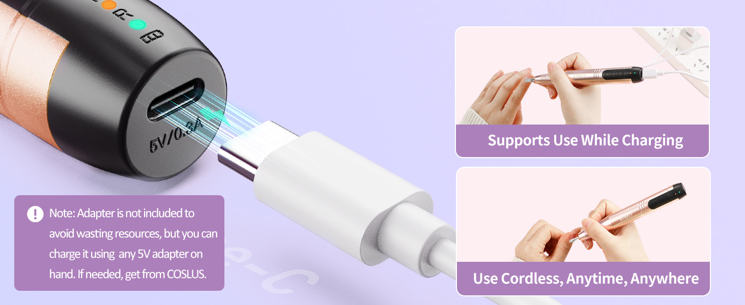 Cordless Nail Drill Electric File Lima de taladro de uñas eléctrica inalámbrica