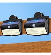Peasur 2 Pack 138 LED Clip On Solar Lights Outdoor, Motion Sensor Lights with 3 Modes, Solar Secu...