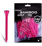 MYKUJA Bamboo Golf Tees Wood|Professional Multiple Colors Golf Tees 3-1/4,2-3/4,2-1/8 inch Pack o...