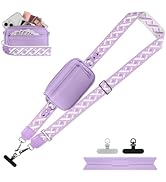 YFWE Clip and Go Strap for Phone with Wallet Crossbody, Adjustable Phone Lanyard with Detachable ...