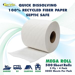 camping tp, boat tp, rv tp, septic safe tp, star brite toilet paper