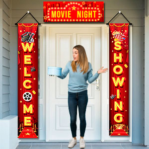 movie night door banner