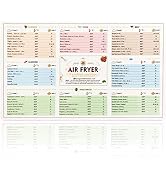 Air Fryer Cooking Times Quick Reference Guide, Airfryer Cooking Charts Magnetic Stickers and Deca...