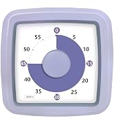 Noubnea Visual Timer 60 Minute Timer Silent Countdown Clock – No Ticking, Gentle Ring with Mute O...