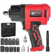 1/2 Inch Air Impact Wrench, Max Torque 1560 ft-lbs, lightweight 4.4 lb Design, Air Impact Gun Inc...