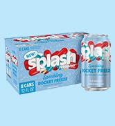 Splash Refresher Sparkling Water, Rocket Freeze - 8-Pack, 12 Fl Oz Cans - Flavored Carbonated Sel...