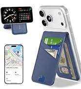 TopMade for Magsafe Wallet, Works with Apple Find My, 6 Card Holder with Adjustable Stand, Finder...