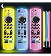 (3 Pack) ONEBOM Silicone TV Remote Cover, (6.2 Inch*1.5 Inch) Glow in The Dark, Anti Slip Silicon...