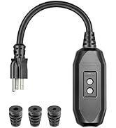 DEWENWILS GFCI Replacement Plug Inline Assembly, Auto-Monitoring GFCI Extension Cord, Manual Rese...