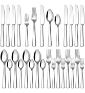 Stapava 20 Piece Silverware Set, Food-Grade Stainless Steel Flatware Sets for 4 Mirror Polished C...