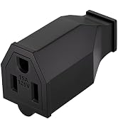 Muelnmey 1 PCS Extension Cord Ends Electrical Replacement Connector NEMA 5-15R 15A 125V Black She...