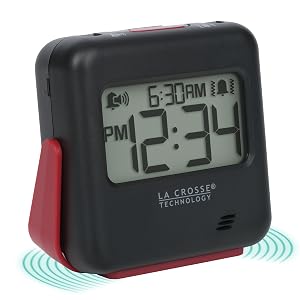 lacrosse, la crosse, 617-147, 617-43937, buzz, vibration, alarm clock, bedside, travel, portable