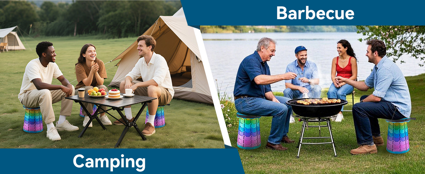 Portable Collapsible Stool Retractable Stool for Fishing, Hiking Tours