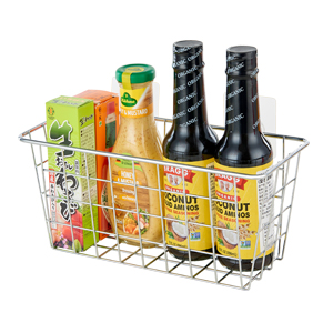 Traceless Stick Basket on Cabinet Door Wall Organizer no Drilling