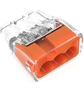 IDEAL Electrical 30-1333S In-Sure Push-In 3 Port Connector Orange, (10PK)