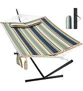 Homgava Two Person Hammock with Stand for Outside Heavy Duty, Outdoor Patio Hammock with Portable...