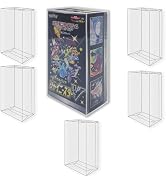 EVORETRO Display Case Storage Protector for Pokemon Japanese Booster Box Small – 5-Pack 0.5MM Thi...