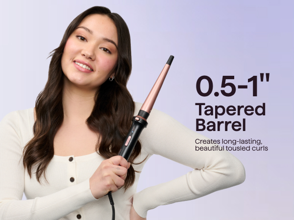 tapered curling wand