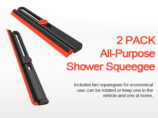 2 pack all purpose shower squeegee