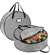 BALEINE Wreath Storage Container, 2 Pack Christmas Wreath Storage Bag with Tear Resistant PE Mate...