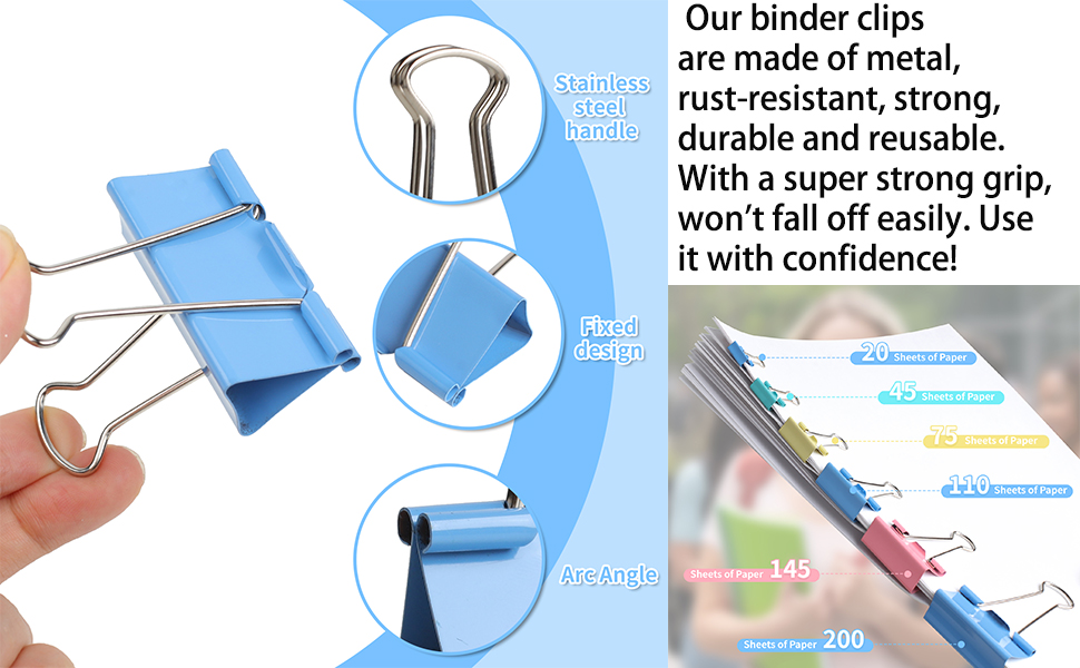 binder clips assorted sizes clips office supplies office clips assorted binder clips