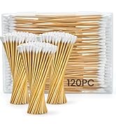 120pcs Long Cotton Swabs in Storage Box, 6 Inch Dog Ear Swabs for Dogs, Small and Medium Pet Ears...