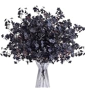 SITUMEIZI 6Pcs Black Artificial Baby's Breath Flowers 19.3 Inch Silk Gypsophila Bundles Real Touc...