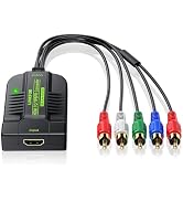 LiNKFOR 1080P HDMI to Component Converter Scaler HDMI to YPbPr Converter convert hdmi to componen...