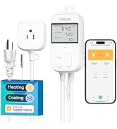 meross Smart Temperature Controller 15A 1800W, Smart Wi-Fi Thermostat Controlled Outlet Plug Work...