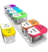 Odaro Extra Large Weekly Pill Organizer 2 Times A Day, Pill Box 7 Day Am Pm to Hold Daily Medicin...