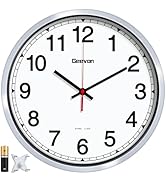Geevon 12 Inch Atomic Wall Clock - Self-Setting Analog Clock with Automatic Time Sync - Battery O...