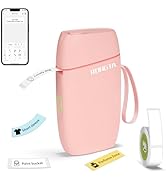 Rongta Mini Label Maker Machine with Tape, Bluetooth Label Printer R5, Portable Wireless Sticker ...