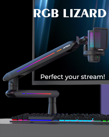 RGB black cable management podcast equipment mic stand gaming accessories microphone pc arm home RGB