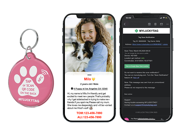 MYLUCKYTAG QR CODE NFC PETID TAGS