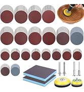 SUNJOYCO 160 PCS Sanding Disc for Drill, Drill Sander Attachment, 3" 2" Wet Dry Sandpaper Polishi...
