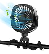 DR.PREPARE Stroller Fan, Portable Handheld Clip On Fans, Personal Desk Baby Fans with Flexible Tr...