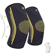 Bracoo 2 Pack Knee Compression Sleeves for Men and Women – Knee Support Brace for Running, Workou...