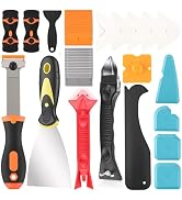 Gyfent Silicone Caulking Tools with Razor Blade Scraper - 5-in-1 Caulk Removal Kit Plastic Razor ...